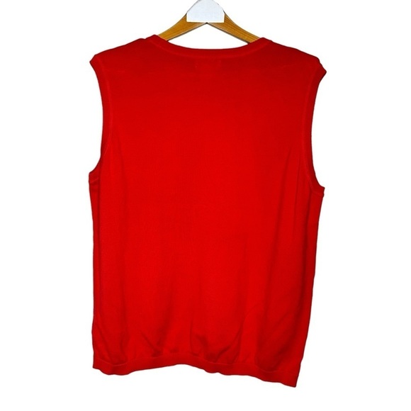 Jones New York Sport Plus Size Red Crew Neck Sleeveless Sweater Size 3X - Picture 3 of 4